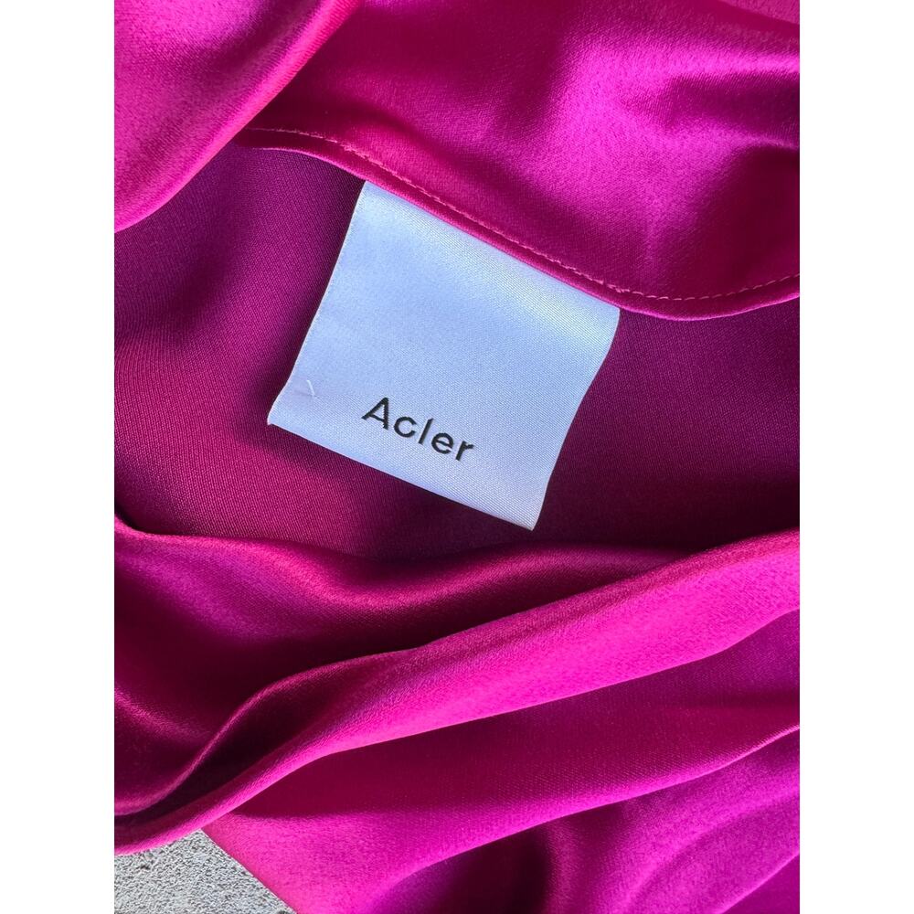 NEW Acler Ropley Drape Bias Cut Satin Maxi Cocktail Dress Size (AU/10, US/6) - Picture 11 of 13